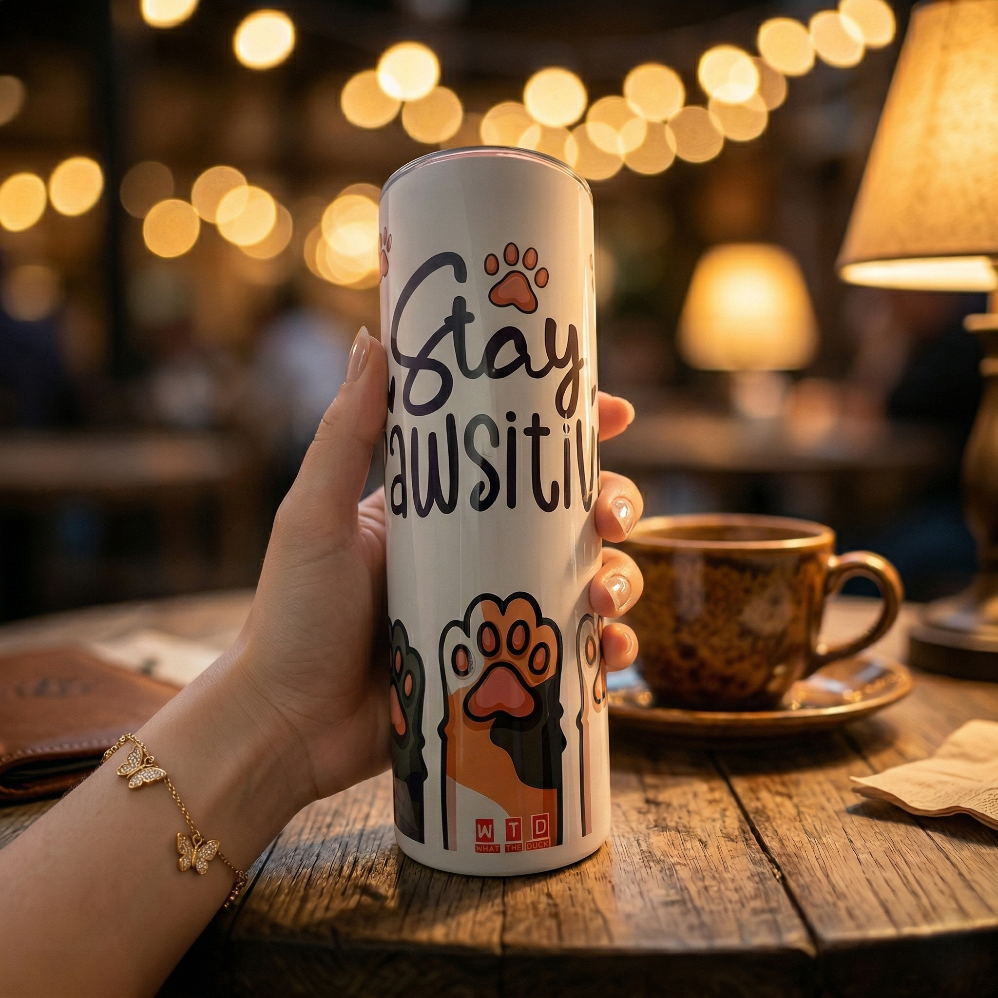 PAWSITIVE METAL TUMBLER (600ML)