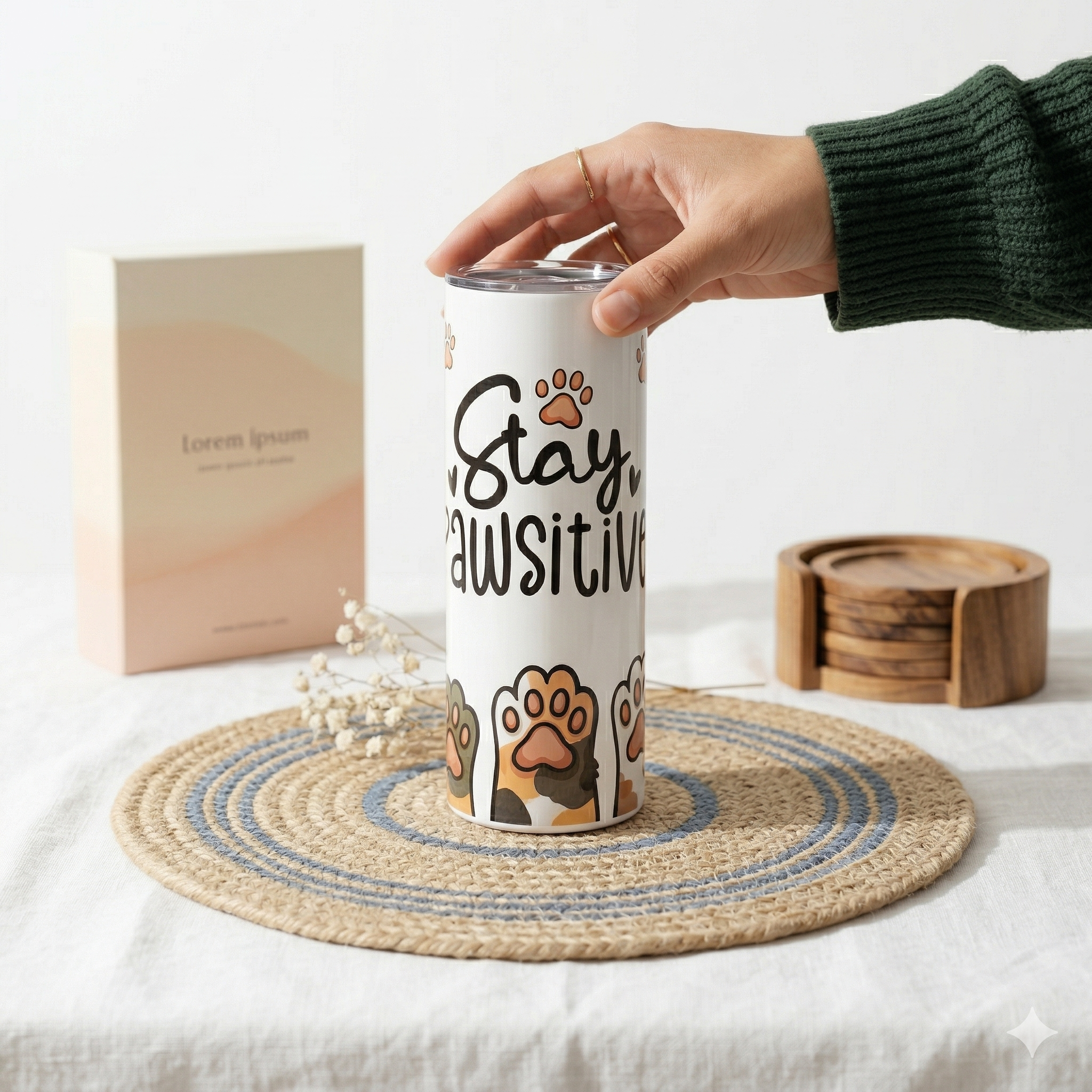 PAWSITIVE METAL TUMBLER (600ML)