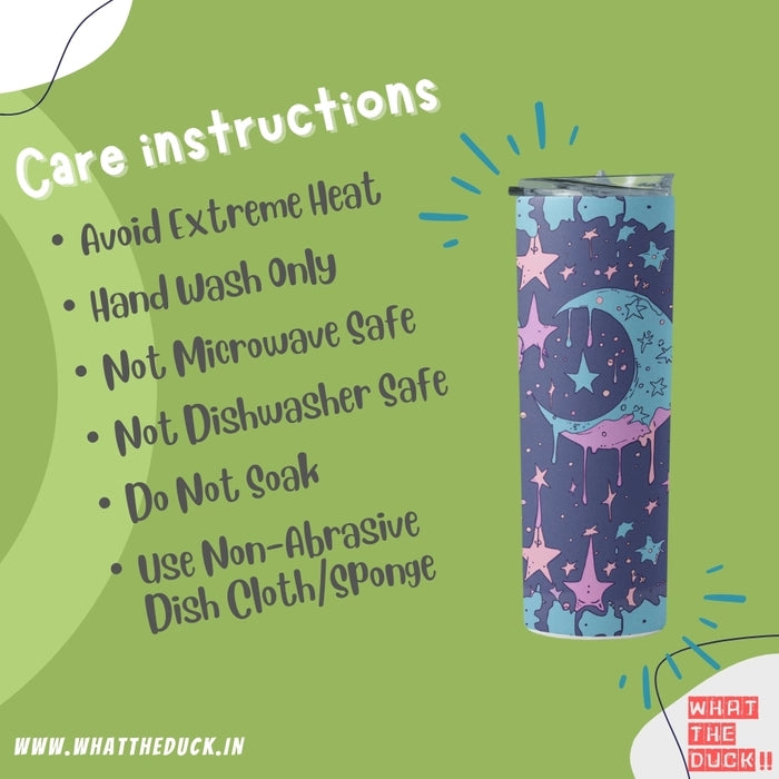 Care instructions for drinkware