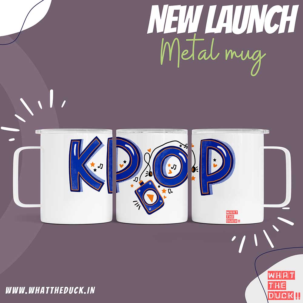 K-pop Insulated Metal Mug with Lid