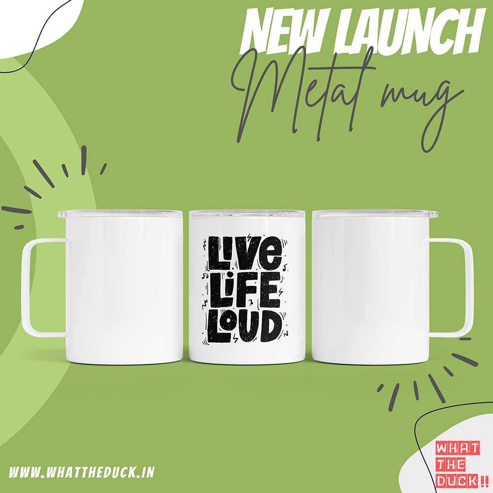 Love life loud Insulated Metal Mug with Lid