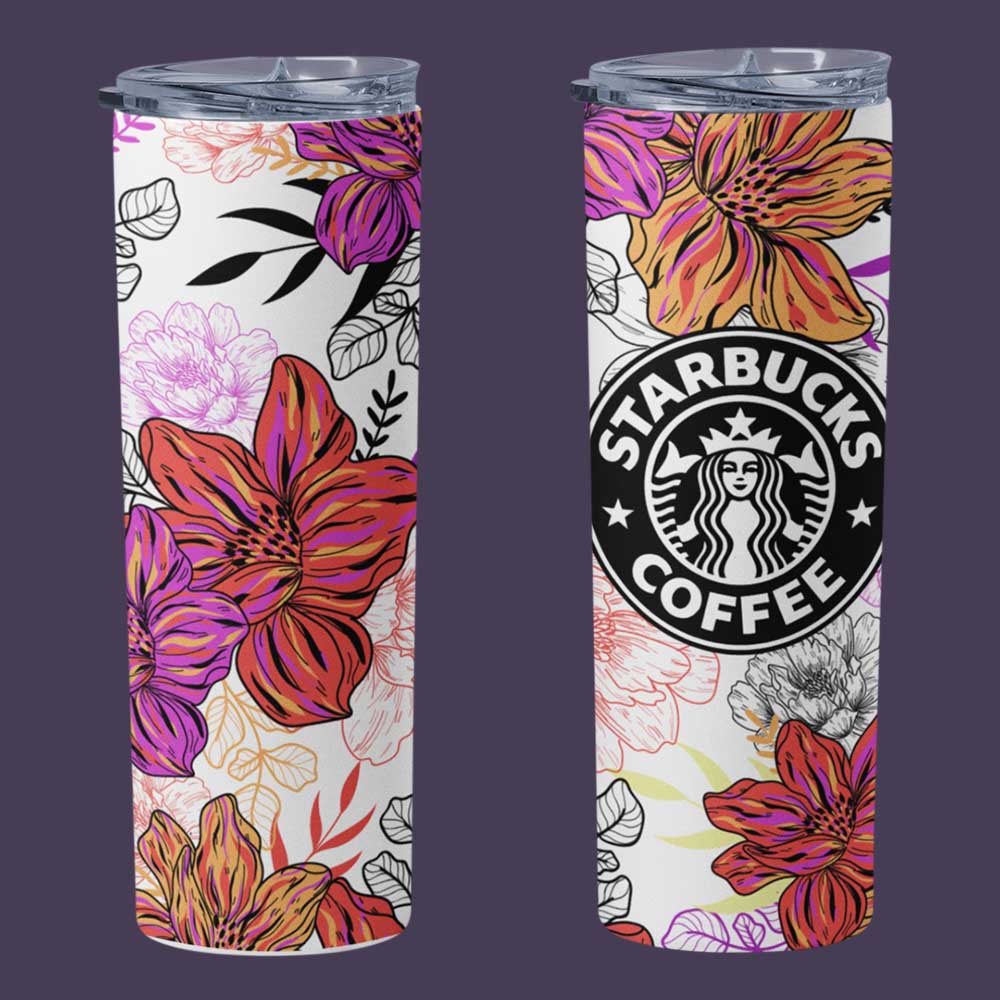 Starbucks Mexico Stainless Steel Tropical Floral store LATAM