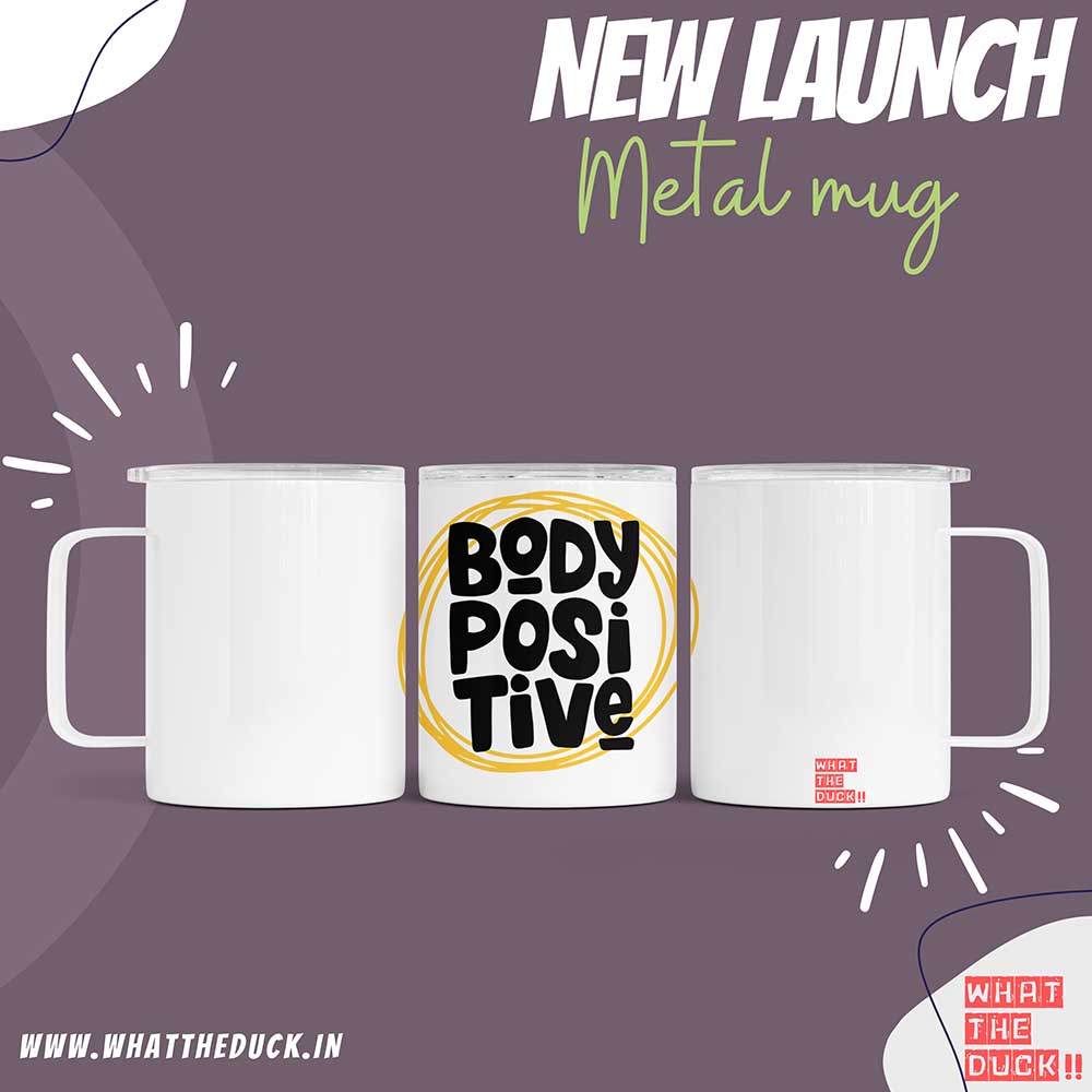 Body Positive Insulated Metal Mug with Lid