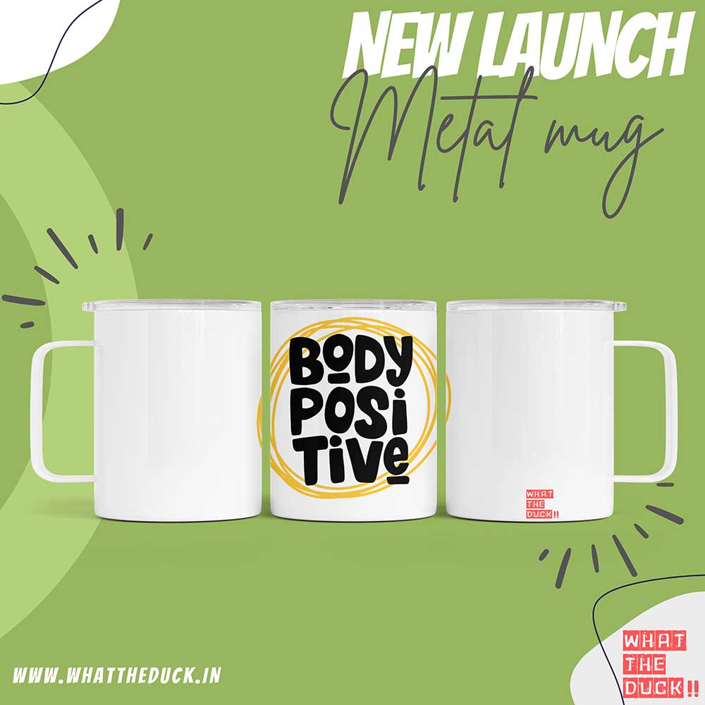 Body Positive Insulated Metal Mug with Lid