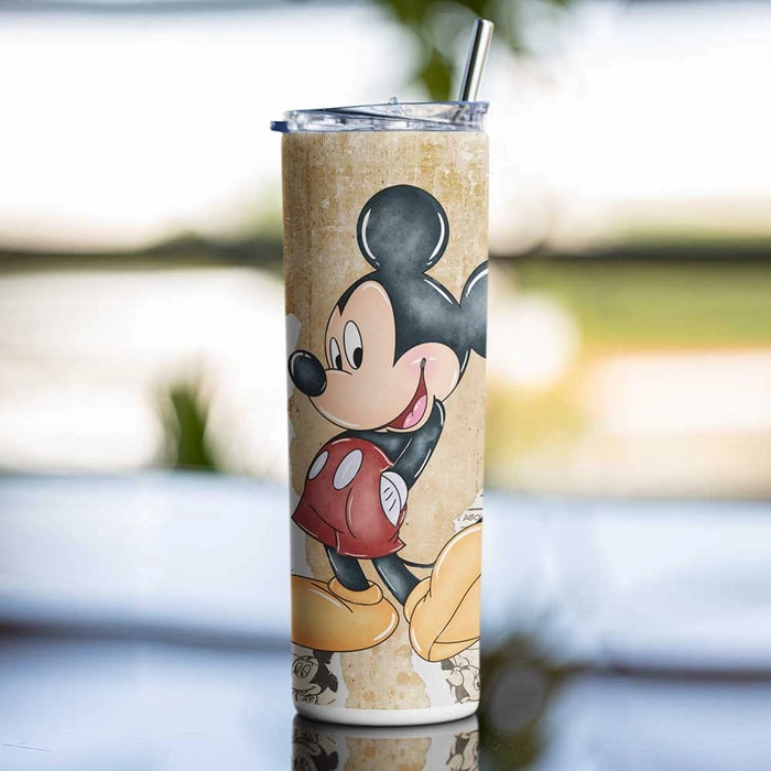 MICKEY MOUSE RETRO METAL TUMBLER (600ML)