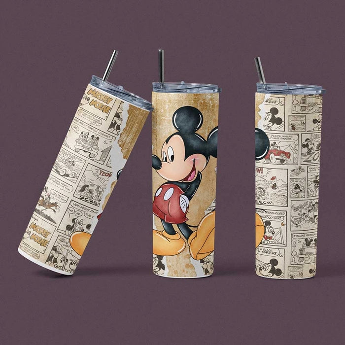 MICKEY MOUSE RETRO METAL TUMBLER (600ML)