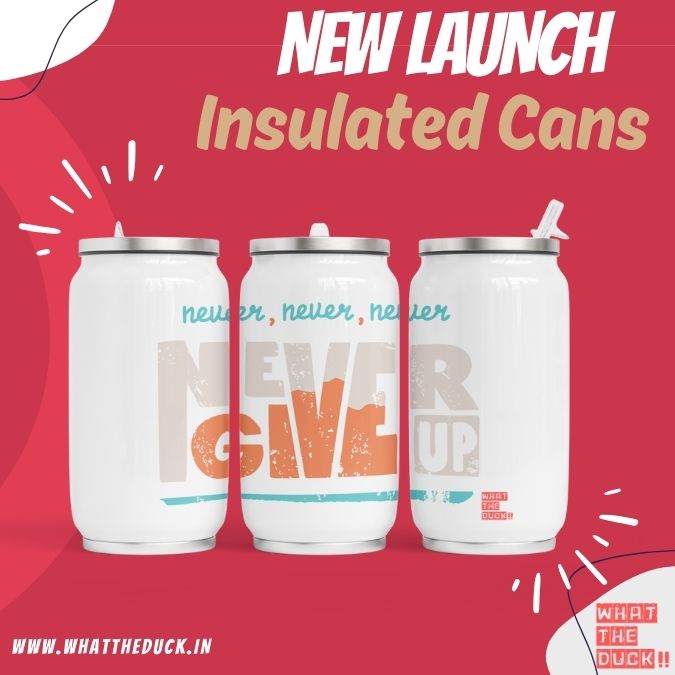 Never Give Up insulated can