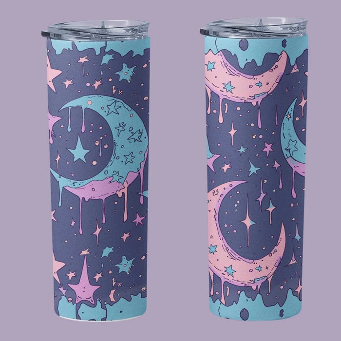 Abstract Moon Metal Tumbler (600ML)